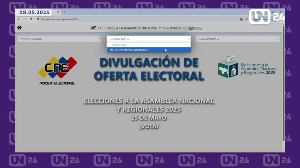CNE habilita sitio web para conocer los tarjetones electorales para comicios del 25 de mayo